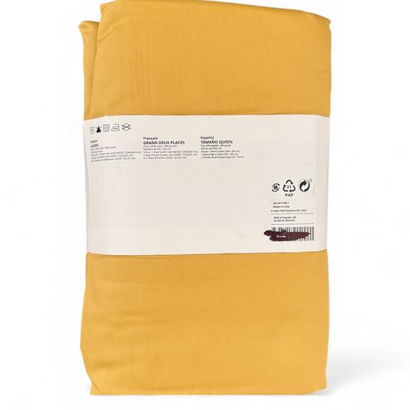 IKEA NATTJASMIN Queen Yellow Gold 4-Piece Sheet Set - Picture 2 of 2